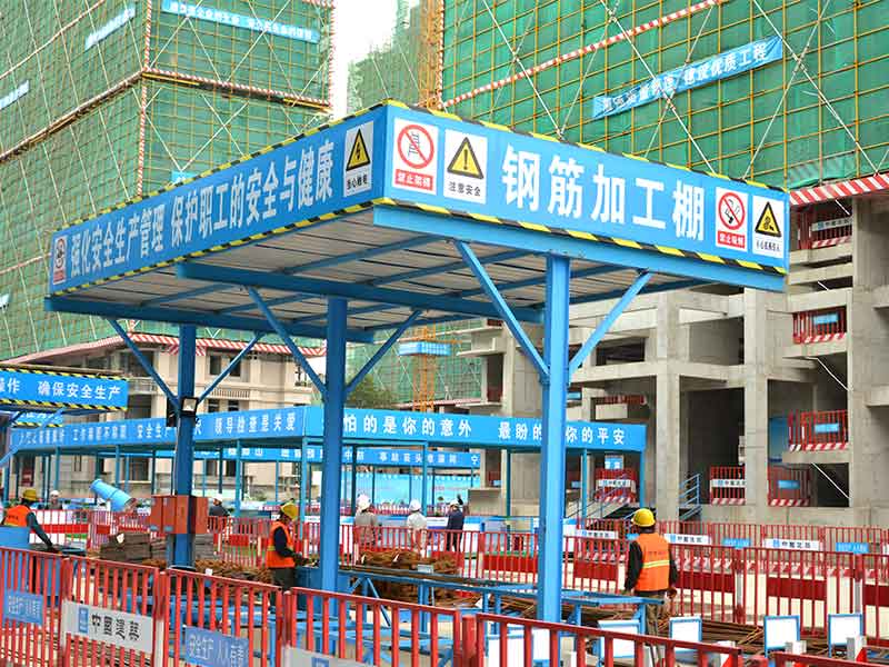 木工加工棚 材料堆放棚 防护棚厂家 汉坤实业